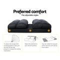 Artiss Floor Lounge Sofa Bed & Coffee Table 2 Tier Marble Effect Side Table Set