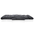 Artiss Floor Lounge Sofa Armrest Flocking Fabric Charcoal