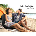 Artiss Floor Lounge Sofa Chair Black Camping Folding