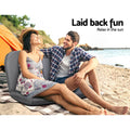 Artiss Floor Lounge Sofa Chair Grey Camping Recliner