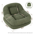 Artiss Armchair Floor Chair Couch Recliner 1 Seater Cloud Chaise Lounge Corduroy Green
