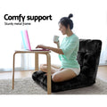 Artiss Sofa Bed Floor Lounge Recliner Foldable Chair & Side Table Bundle