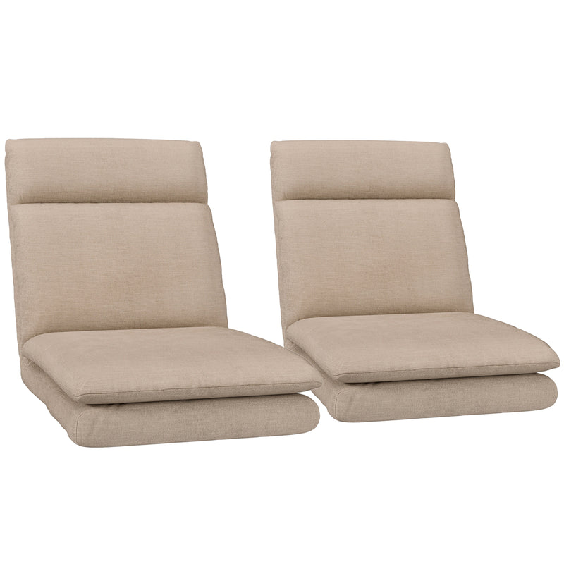 Artiss Floor Chair Sofa Linen Beige 2x
