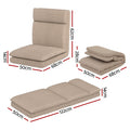 Artiss Floor Chair Sofa Linen Beige 2x