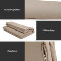 Artiss 2 Seater Floor Chair Sofa Linen Beige