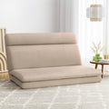 Artiss 2 Seater Floor Chair Sofa Linen Beige