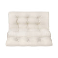 Artiss 2 Seater Floor Lounge Sofa Bed Pillow Leather White