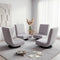 Artiss 4PCS Swivel Floor Chair 360 Adjustable Foldable Grey