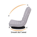 Artiss 4PCS Swivel Floor Chair 360 Adjustable Foldable Grey
