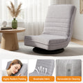 Artiss 4PCS Swivel Floor Chair 360 Adjustable Foldable Grey