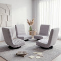 Artiss 4PCS Swivel Floor Chair 360 Adjustable Foldable Grey