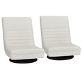 Artiss Floor Chair Lounge Swivel Foldable Linen White 2X