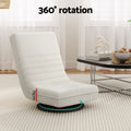 Artiss Floor Chair Lounge Sofa Swivel Foldable Linen White