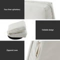 Artiss Floor Chair Lounge Sofa Swivel Foldable Linen White