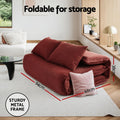 Artiss Floor Lounge Sofa Bed 2 Seater Foldable Orange