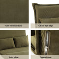 Artiss Floor Lounge Sofa Bed Folding Chaise Chair Green & Coffee Table Side Table Marble Effect