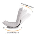 Artiss Swivel Floor Chair 5 Adjustable Foldable Lounge Seat Floor Sofa Chair Beige Grey
