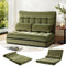 Artiss 2 Seater Sofa Bed Green Fabric Lounge Couch