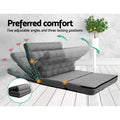 Artiss Floor Lounge Sofa Bed 2 Seater Grey Fabric