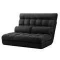 Artiss 2 Seater Floor Lounge Sofa Bed Charcoal Suede