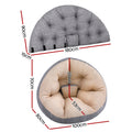 Artiss Foldable Floor Lounge Sofa Bed Chair Washable Beige