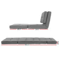 Artiss Floor Lounge Sofa Bed Single Grey Fabric