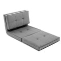 Artiss Floor Lounge Sofa Bed Single Grey Fabric