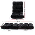 Artiss 4 Seater Sofa Bed Flannel Black