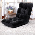 Artiss 4 Seater Sofa Bed Flannel Black