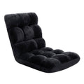 Artiss 4 Seater Sofa Bed Flannel Black