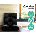 Artiss 4 Seater Sofa Bed Flannel Black
