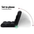 Artiss 4 Seater Sofa Bed Flannel Black