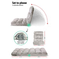 Artiss Lounge Sofa Bed Flannel Fabric Grey