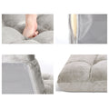 Artiss 2X Lounge Sofa Bed Flannel Grey 80cm