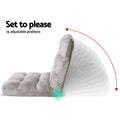 Artiss 2X Lounge Sofa Bed Flannel Grey 80cm