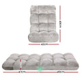 Artiss 4 Seater Sofa Bed Flannel Fabric Grey Lounge