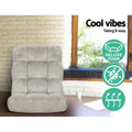 Artiss 4 Seater Sofa Bed Flannel Fabric Grey Lounge