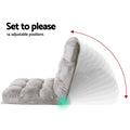 Artiss 4 Seater Sofa Bed Flannel Fabric Grey Lounge