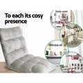 Artiss 4 Seater Sofa Bed Flannel Fabric Grey Lounge