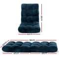 Artiss Floor Lounge Sofa Bed Flannel Navy