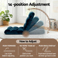 Artiss Floor Lounge Sofa Bed Flannel Navy
