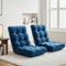Artiss 2x Floor Lounge Sofa Bed Flannel Navy
