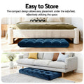 Artiss 2x Floor Lounge Sofa Bed Flannel Navy