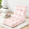 Artiss Floor Lounge Sofa Bed Flannel Pink