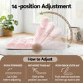 Artiss Floor Lounge Sofa Bed Flannel Pink