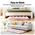 Artiss Floor Lounge Sofa Bed Flannel Pink