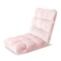 Artiss Floor Lounge Sofa Bed Flannel Pink
