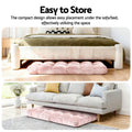 Artiss 2PC Floor Lounge Sofa Bed Flannel Pink