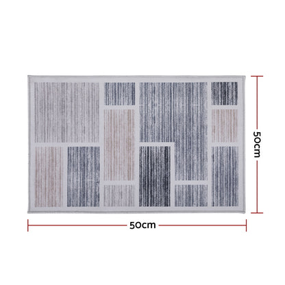 Artiss Floor Rug 50X80cm Doormat Soft Velvet Non-Slip Bath Mat Small Modern