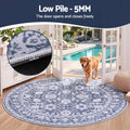 Artiss 120 cm Roung Rugs for Living Room Pad-Free Dense Dot Backing Stops Slipping & Robot Vacuum Friendly, Vintage Carpet for Reading Nook Dining Area, 100% Polyester Washable